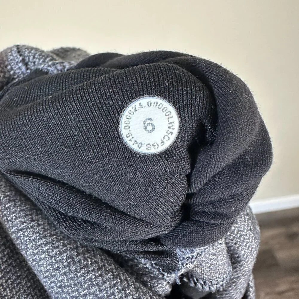 Lululemon Align Pant II 25” Yoga Mini Heathered Herringbone White Black Size 6